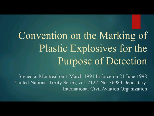 Convention on the Marking of Plastic Explosives Image