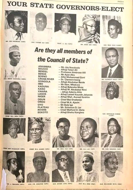 Military governors in Nigeria during the Olusegun Obasanjo regime Image
